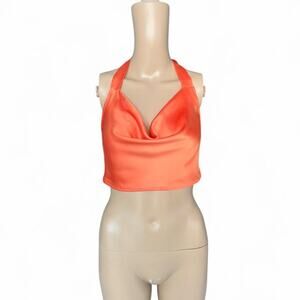 Small orange crop top